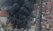İstanbul Bayrampaşa'da bir atölyede çıkan yangın korkuttu