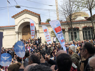 CHP 'OHAL'e hayır' mitingi yaptı, polis müdahale etti