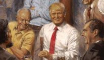 Trump, Beyaz Saray'da 'eski başkanlar' tablosunda