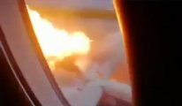 41 yolcusu yangında ölen uçağın kanadındaki alevler içerden kaydedildi