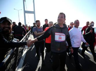 İstanbul Maratonu'nda İmamoğlu'na 'Boğaziçi' sorusu