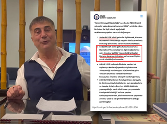 Sedat Peker'e verilen koruma polisinin resmi belgesi çıktı