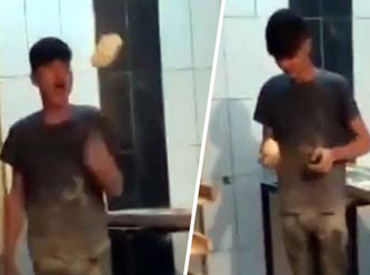 Ekmek fırınında tepki çeken görüntüler için karar verildi