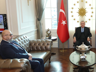 Erdoğan, Peker'in rüşvet iddiarıyla gündeme gelen isimle Çankaya Köşkü'nde görüştü