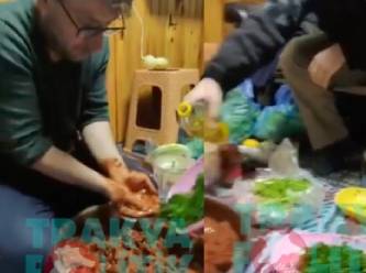 Camide şarkılı türkülü çiğköfte partisi