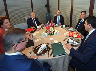 İşte 6'lı masa'nın en önemli gündem maddesi