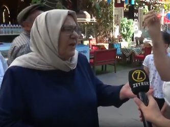 AKP'li teyze coştu: Tayyip uzaya gitti, Allah çarpar, kafirler, PKK, CHP...