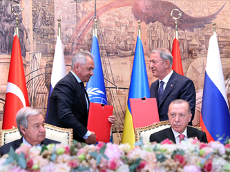 Tahıl koridoru için imzalar atıldı