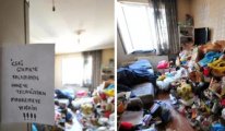Boşaltılmak istenen çöp evde 1 yıldır odada kilitli bir çocuk bulundu
