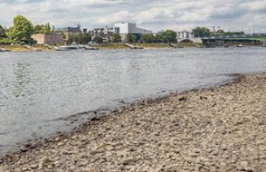Aşırı sıcaklar Almanya’nın önemli ticaret yollarından Ren Nehri’ni kurutuyor