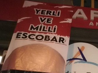 Yerli ve Milli Escobar pankartına polis baskını