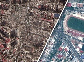 Uydu görüntüleri yıkımın boyutunu böyle gözler önüne serdi