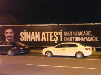 İYİ Parti'den Sinan Ateş pankartı