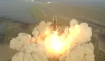 Elon Musk'ın Starship'ini taşıyan dev roket, ilk test uçuşunda patladı