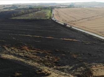 İstanbul’da 200 dönümlük buğday küle döndü