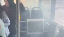 Seyir halindeki metrobüste yangın paniği