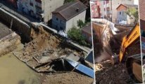 İstanbul Sarıyer’de yol çöktü; binalar tedbir amaçlı boşaltıldı