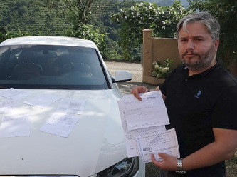 Garajda yatan aracına ceza yağmaya devam ediyor