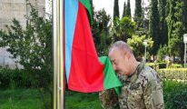 Hankendi ve Hocalı'da Azerbaycan bayrağı göndere çekildi