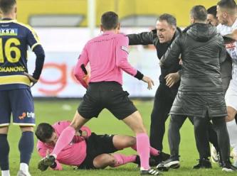 Hakem Meler'e tekme atan 2 kişi gözaltına alındı