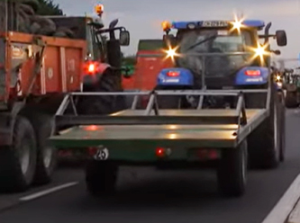 Protestocu çiftçiler Belçika-Hollanda sınırını kapattı