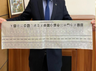 1 metre boyunda: İşte Türkiye'nin en uzun oy pusulası!