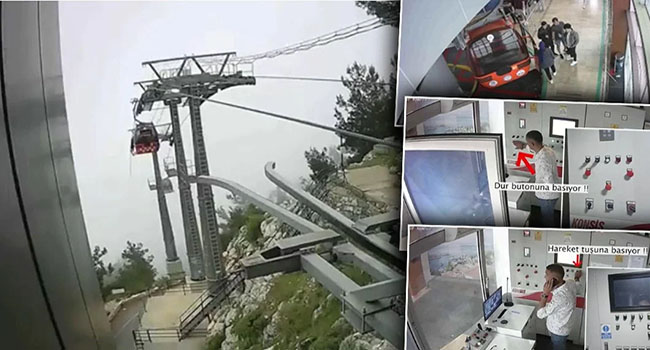 Teleferik faciasındaki güvenlik kamerası görüntüleri ortaya çıktı :Yolcular dakikalar önce uyarmış ancak…