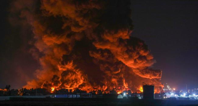 Erbil'de petrol rafinerisinde yangın