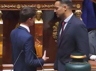 Aşırı sağcı milletvekiline Fransa Meclisi'nde büyük protesto!