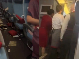 Havada büyük panik: THY uçağında 6 kişi yaralandı