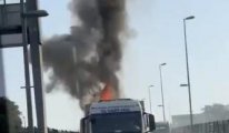 İstanbul'da metrobüs yandı