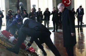 Erdoğan 10 Kasım sebebiyle Anıtkabir'de