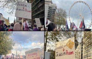 Solidarity With Others'den Türkiye'de haksızlığa uğrayan kadınlar için Avrupa'da protesto