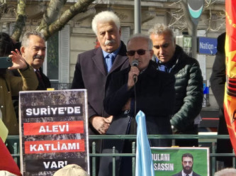 Paris Alevi dernekleri Suriye’deki Alevi katliamını protesto etti