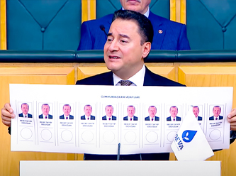 Babacan, Erdoğan'ın hayalindeki oy pusulasını gösterdi