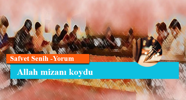 Allah mizanı koydu