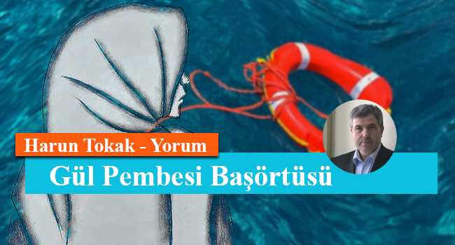 Gül Pembesi Başörtüsü