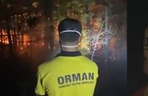 Bez maske ve tişörtle alevlerin ortasına atıldılar!...