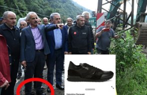 Bakanın lüks ayakkabılı sel teftişi tepki çekti: 3 emekli, 2 asgari ücretli maaşı ediyor