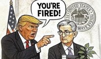 Trump'tan ilginç paylaşım: Fed Başkanı Powell'ı karikatürde kovdu
