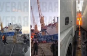 Rusya balistik füze ile saldırdı: Türk gemisi alev alev...