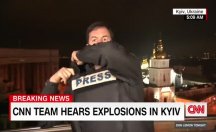 Kiev'de CNN canlı yayını sırasında patlama sesleri duyuldu