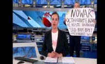 Rus televizyonunun canlı yayınında savaş karşıtı protesto