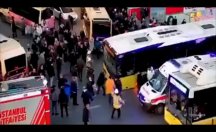 İstanbul'daki otobüs kazası kamerada